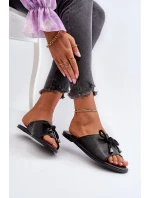 Dámské pantofle z eko kůže Big Star Černá