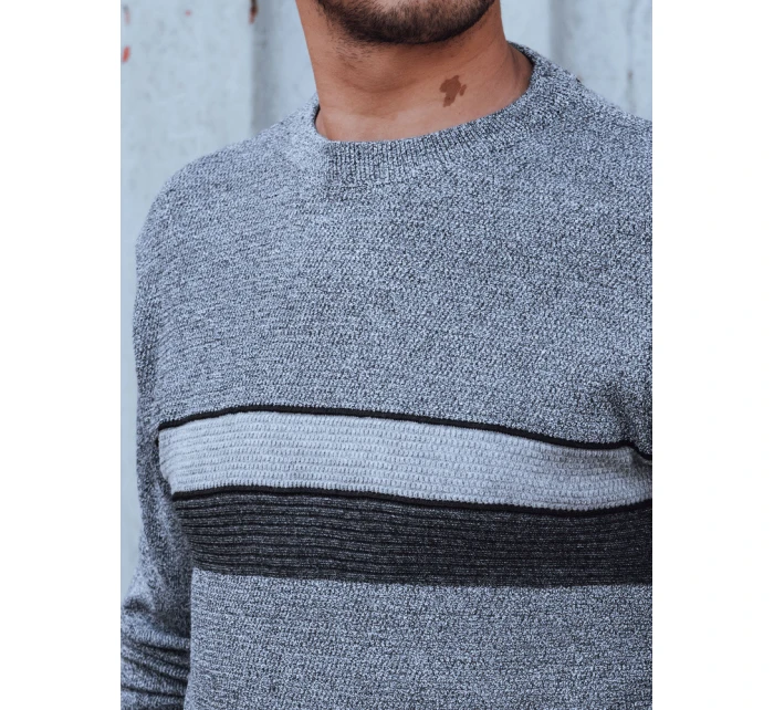 Pánský šedý svetr Dstreet model 21979380 - FashionStreet Pánský šedý svetr Dstreet model 21979380 - FashionStreet