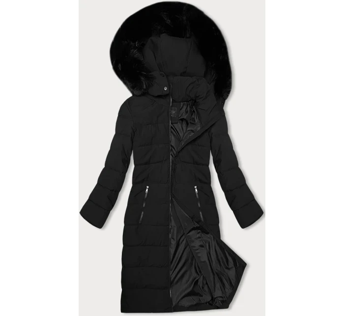 Černá dámská zimní bunda s odepínací kapucí model 21247274 - J.STYLE Černá dámská zimní bunda s odepínací kapucí model 21247274 - J.STYLE