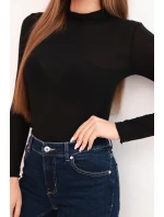 Dámská blůza s rolákem a dlouhým rukávem z kašmíru černá Dámská blůza s rolákem a dlouhým rukávem z kašmíru černá