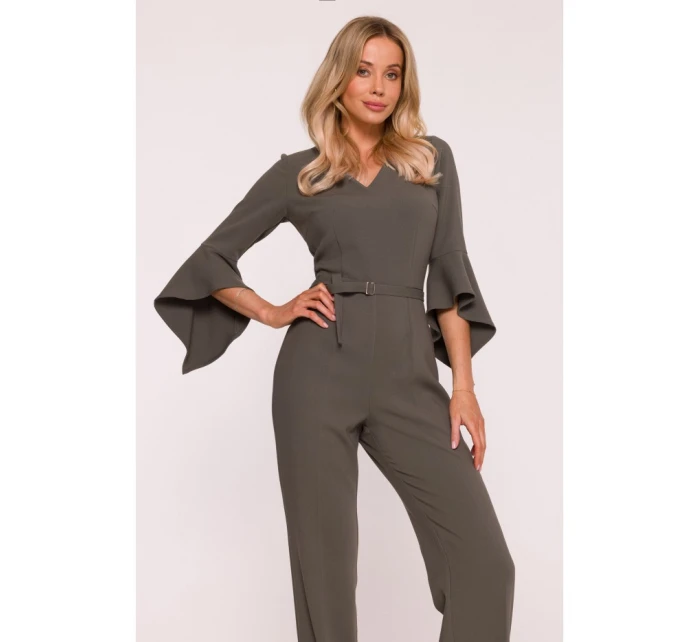 Kombinéza s rukávy khaki barva model 21319135 - STYLOVE