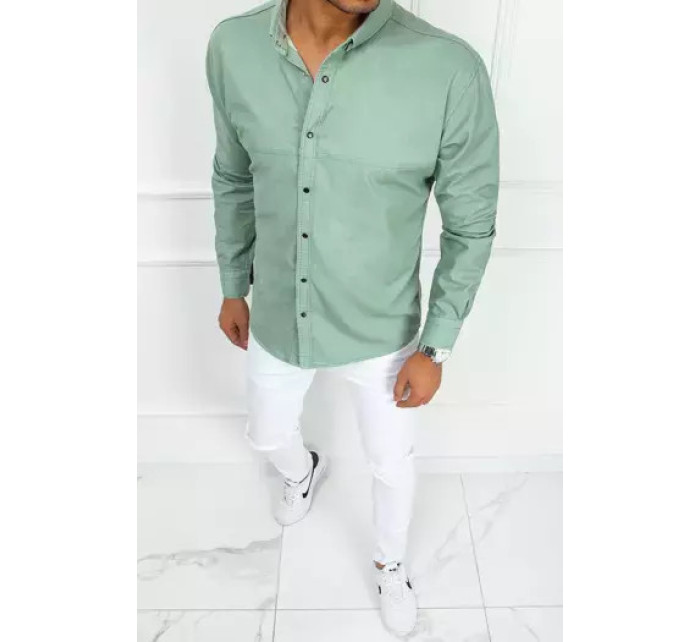 Pánská elegantní zelená košile Dstreet DX2369
