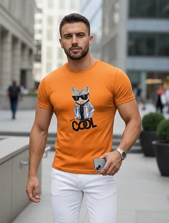 Pánské tričko Stay COOL s potiskem oranžová FashionStreet NX5018R