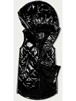 Lesklá černá vesta s model 20610234 - Libland Lesklá černá vesta s model 20610234 - Libland