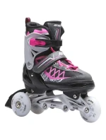 INLINE BRUSLE-KOLEČKOVÉ BRUSLE 4V1 ENERO PRO LED 30-33 PINK-GREY