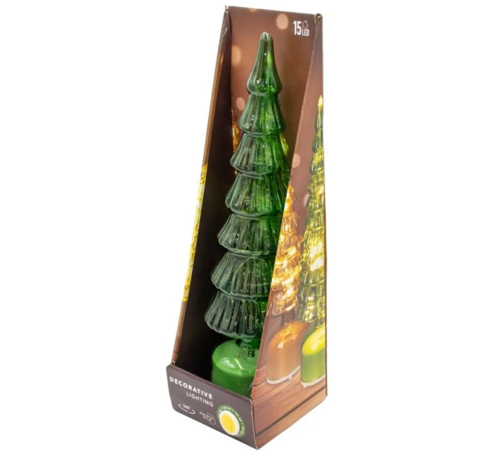 VÁNOČNÍ STROMEK ZELENÝ VEDL 7 KORUN TEPLÁ BÍLÁ 40CM