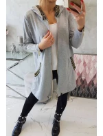 Mikina s ozdobnou šedou páskou Mikina s ozdobnou šedou páskou