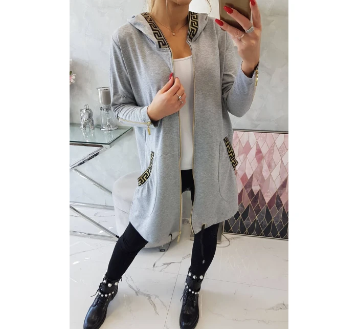 Mikina s ozdobnou šedou páskou Mikina s ozdobnou šedou páskou