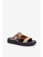 Dámské Semišové Pantofle Na Platformě Béžové model 21682483 - Zazoo