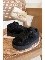 Dětské tenisky s teplým kožíškem Černé Mireen Dětské tenisky s teplým kožíškem Černé Mireen