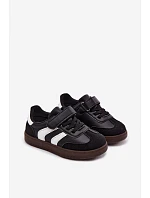 Dětské tenisky na suchý zip z imitace kůže Černé model 22215821 - Boto Dětské tenisky na suchý zip z imitace kůže Černé model 22215821 - Boto