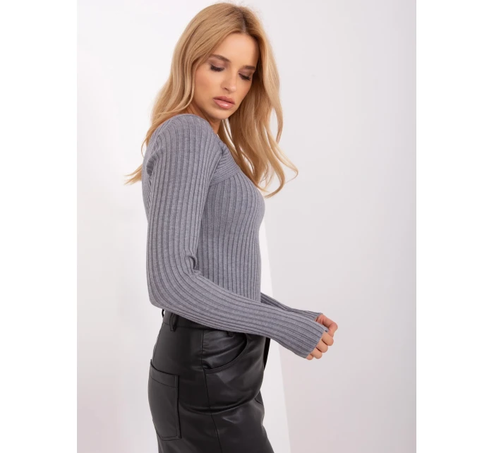 Sweter PM SW model 18955489 szary - FPrice Sweter PM SW model 18955489 szary - FPrice