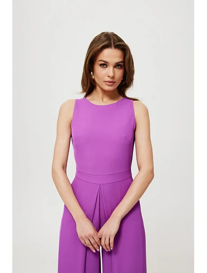 model 19678636 Kombinéza s širokými nohavicemi levandulová - Makover