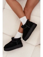 Dámské semišové sněhule Vinceza na platformě – černé Dámské semišové sněhule Vinceza na platformě – černé