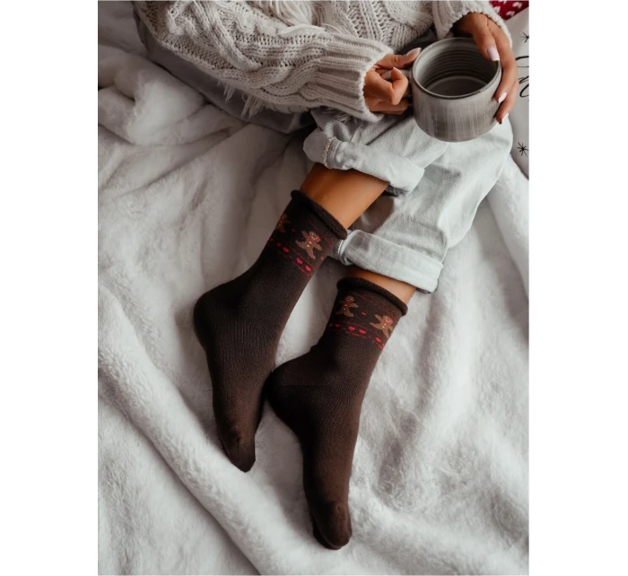 Ponožky model 21719031 Vánoční dámské froté 3741 - Milena