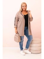 Dámská mikina s ozdobnými rukávy černá masełkowa