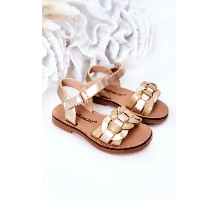 Dětské Sandály S Hadím Vzorem Zlaté Baxlee Dětské Sandály S Hadím Vzorem Zlaté Baxlee
