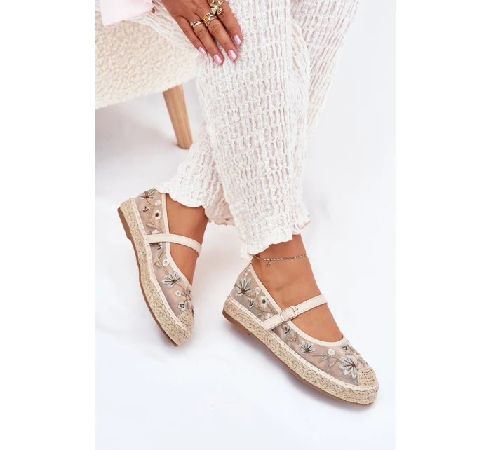 espadrilky s na platformě béžové model 21700053 - Boto espadrilky s na platformě béžové model 21700053 - Boto