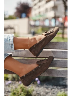 Dámské s třásněmi a mašlí tmavě zelené model 21709124 - Boto