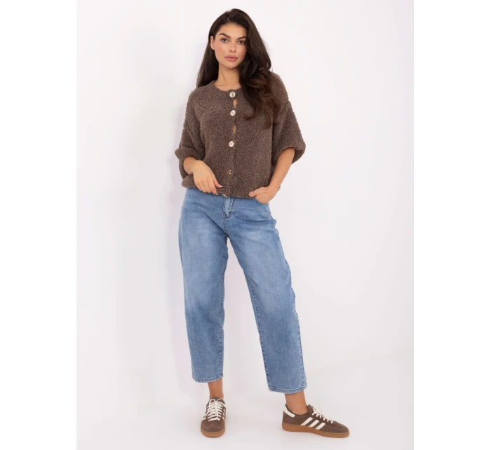 Sweter IT SW model 21730861 ciemny bezowy - FPrice Sweter IT SW model 21730861 ciemny bezowy - FPrice