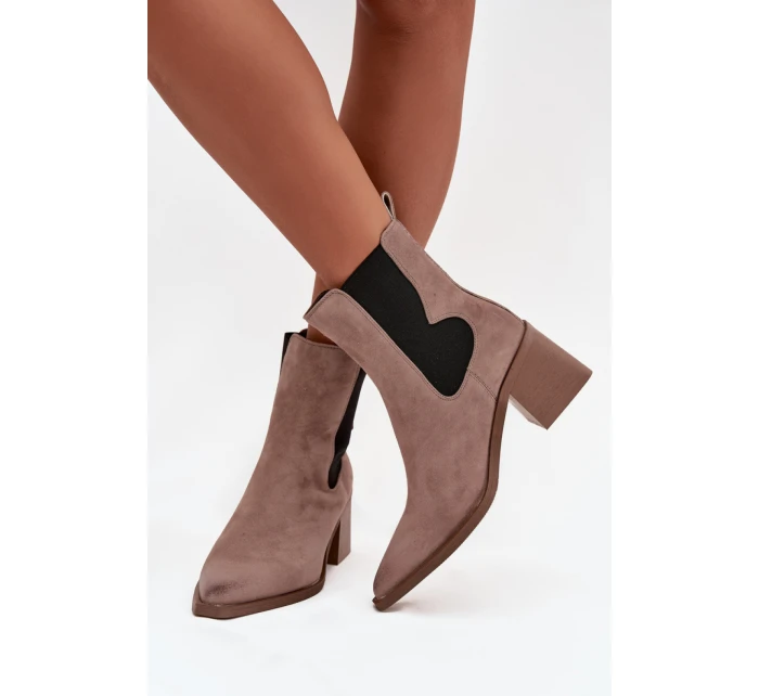 Boty na podpatku model 222524 Step in style Boty na podpatku model 222524 Step in style