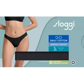 Dámské kalhotky GO Daily Cotton Mini - BLACK - černé 0004 - SLOGGI Dámské kalhotky GO Daily Cotton Mini - BLACK - černé 0004 - SLOGGI