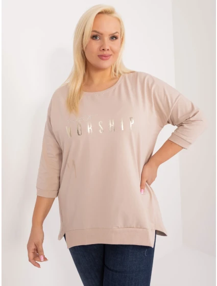 Bluzka RV BZ model 20080959 beżowy - FPrice Bluzka RV BZ model 20080959 beżowy - FPrice