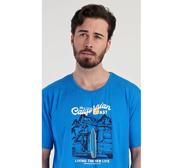 Pánská noční košile s krátkým rukávem California