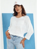 Dámský prolamovaný svetr ecru Dstreet model 21976228 - FashionStreet Dámský prolamovaný svetr ecru Dstreet model 21976228 - FashionStreet