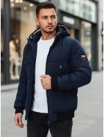 Pánská zimní bunda s kapucí tmavě modrá FashionStreet TX5086z