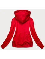 Červená dámská sportovní mikina s kapucí (N4596) Červená dámská sportovní mikina s kapucí (N4596)