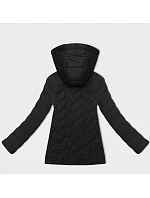 Lehká černá dámská prošívaná bunda s kapucí model 21095900 - J.STYLE