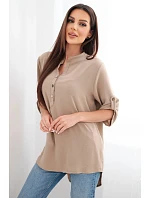 Halenka s prodlouženým zadním dílem cappuccino Halenka s prodlouženým zadním dílem cappuccino