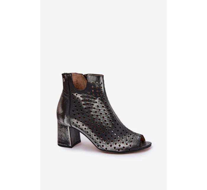Kožené Krajky Botky Maciejka 05420-01 Černé Kožené Krajky Botky Maciejka 05420-01 Černé