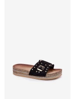 Dámské Pantofle Na Platformě S Přezkou A Černé model 21689950 - Boto