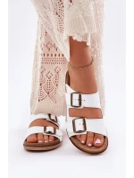 Dámské Kožené Pantofle S  Bílé model 21699725 - Inblu