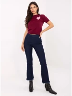 Spodnie IT SP model 21471695 granatowy - FPrice Spodnie IT SP model 21471695 granatowy - FPrice