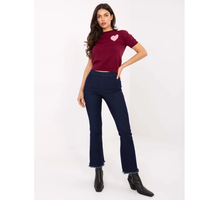 Spodnie IT SP model 21471695 granatowy - FPrice Spodnie IT SP model 21471695 granatowy - FPrice