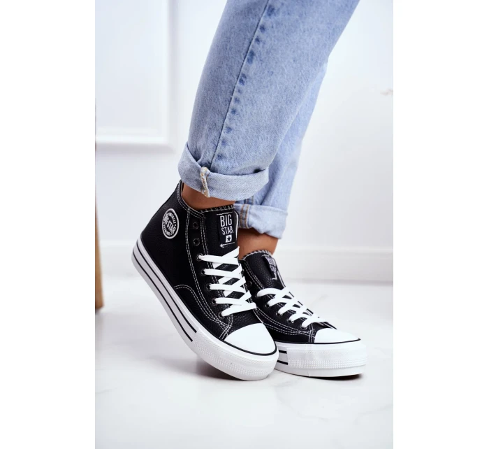 Dámské vysoké tenisky Big Star - černé