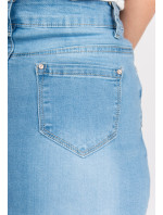 Dámská džínová sukně s asymetrickým spodkem - modrá,