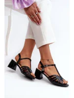 Sandály na podpatku model 197091 Step in style Sandály na podpatku model 197091 Step in style