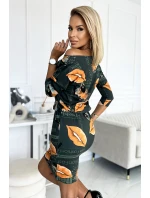 Sportovní šaty s kapsami zelené + oranžové model 21196767 - numoco Sportovní šaty s kapsami zelené + oranžové model 21196767 - numoco