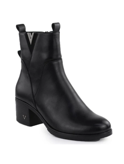 Dámské kozačky s podpatkem zateplené černé model 21905135 - VINCEZA