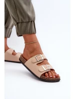 Dámské sandály s přezkami béžové model 21653020 - Boto Dámské sandály s přezkami béžové model 21653020 - Boto