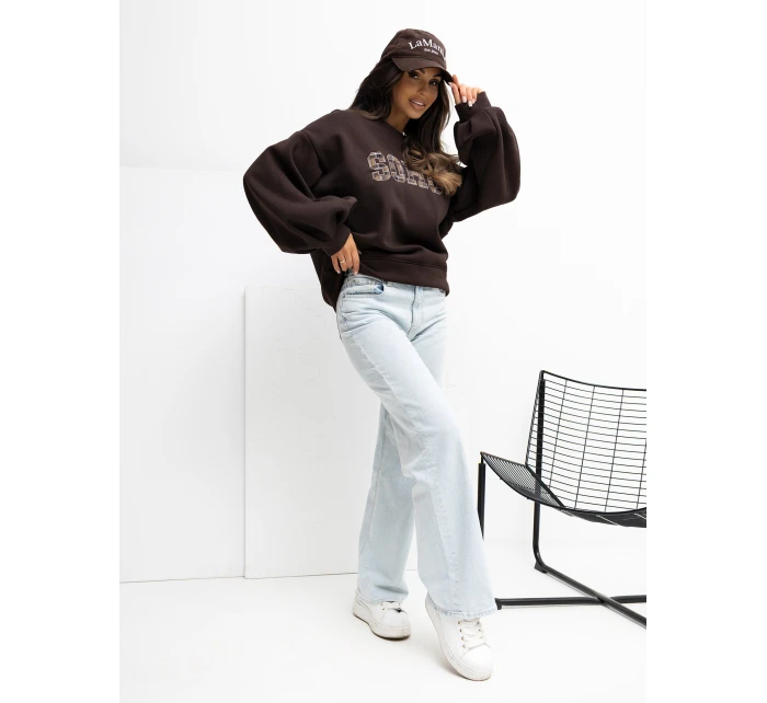 Bluza RV BL model 21777655 ciemny brązowy - FPrice Bluza RV BL model 21777655 ciemny brązowy - FPrice