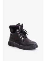 Dámské Zateplené Kotníkové Boty Traperky Na Zip Černé Mevanisa