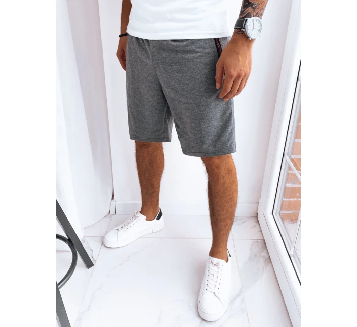 Pánské tmavě šedé teplákové šortky Dstreet model 21968968 - FashionStreet