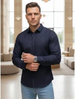 Koszula męska slim fit  granatowa model 22007683 - FashionStreet