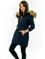 CIEPŁA DAMSKA PARKA ZIMOWA GRANATOWA model 21241751 - MHM