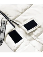 DŁUGA KURTKA PUCHOWA DAMSKA ECRU model 21245107 - Ann Gissy